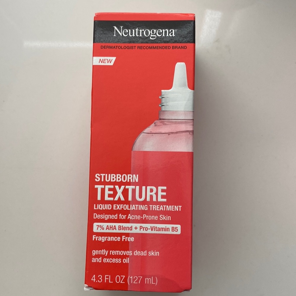 Neutrogena Stuborn texture. Liquid exfoliating treatment